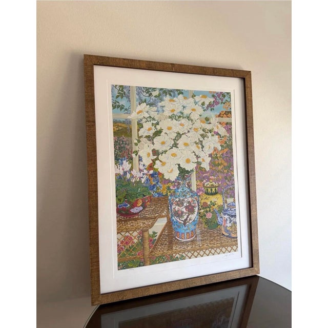 Late 20th Century John Powell “Cottage Garden” Signed Limited Edition Serigraph, Professionally Custom Framed For Sale - Image 4 of 12