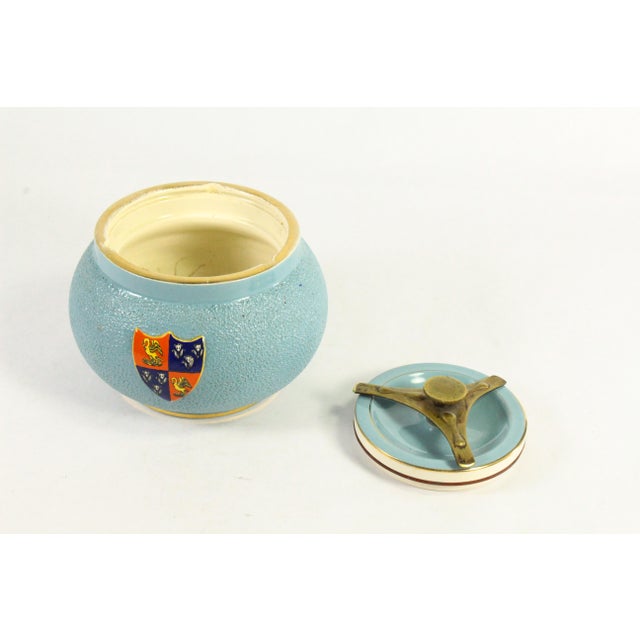 1894-1926 Carlton Ware Armorial Crest W&r Stoke on Trent Tobacco Jar Cambridge For Sale In Houston - Image 6 of 15