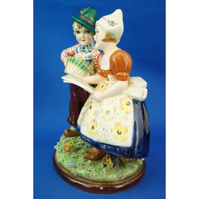 Ceramic Sculpture of Tyrolean Children by Teodoro Sebelin for Bassano, Italy, 1930s For Sale - Image 8 of 18