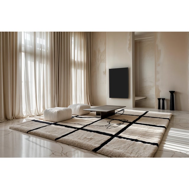 Sapien Rug is a modern organic rug that explores the depth of human artistic evolution. The fragmented lines create a...