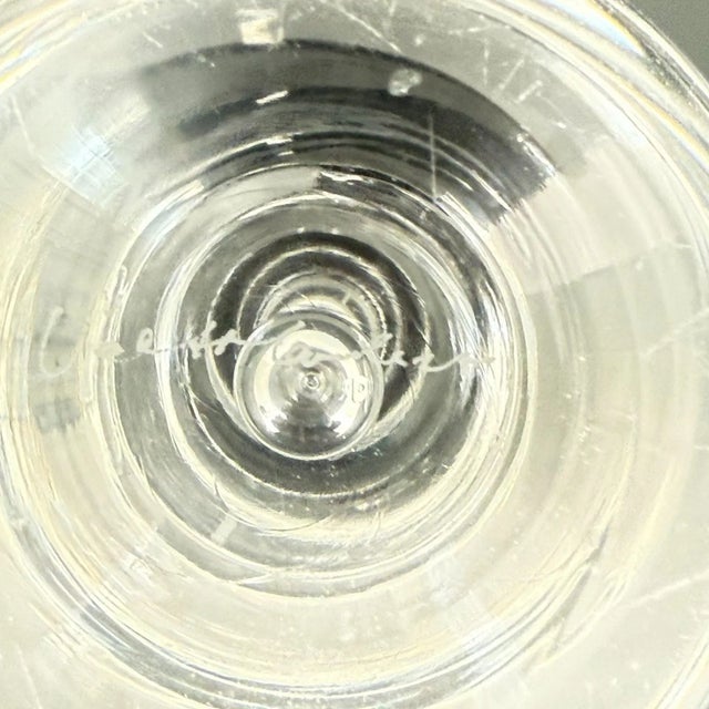 Vintage Val St Lambert Crystal Candleholders MCM Teardrop Pair 4.5" ~ Belgium For Sale - Image 9 of 11