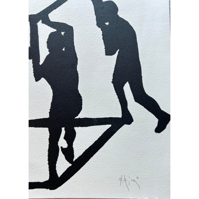 Modern Puntos Y Rectas Notables Del Cuadrado (Notable Points and Lines of a Square), Original Linoprint by Pablo Pino For Sale - Image 3 of 4