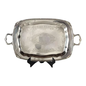 "Eternally Yours" Pattern Silver Plate Tray by Rogers Brothers, u.s.a. Circa 1950