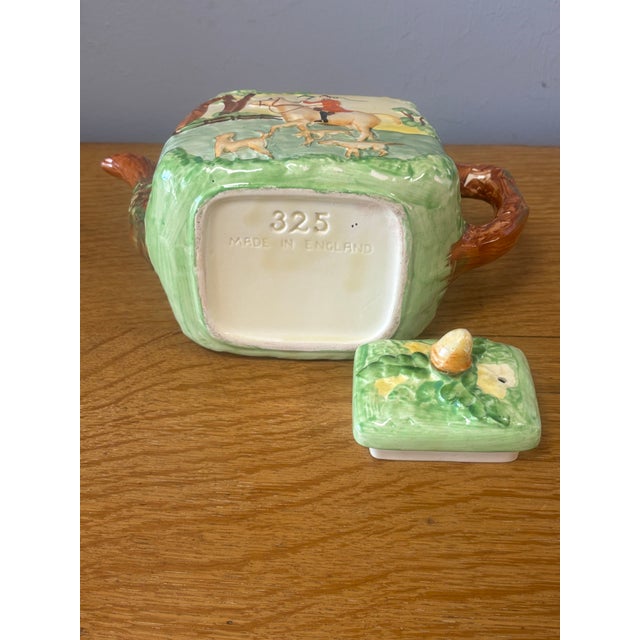 Vintage English Hunt Themed Tea Pot For Sale - Image 4 of 9