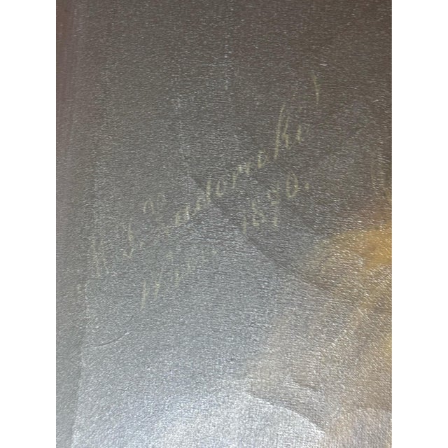 Antique Oil on Canvas Spatal Gilt Frame, Vienna, Signed 1870 For Sale In New York - Image 6 of 16