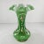 Vintage Fenton Art Glass Vase Charleton Awco Green Overlay Roses Hand Painted For Sale - Image 11 of 11