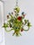 Mid-Century Floral Bouquet 3-Light Chandelier in Green Painted Tole Metal, 1960s For Sale - Image 16 of 16