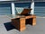 Double Pedestal Partners British Campaign Desk Solid Oak -Rare Antique-Made in England Double Pedestal British Campaign...