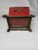 French Provincial Ceramic Solid Brass Bow Red Jardiniere For Sale - Image 9 of 11