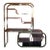 Deco Brass & Smoked Glass Adjustable Display Shelf/Etagere, C1980s For Sale