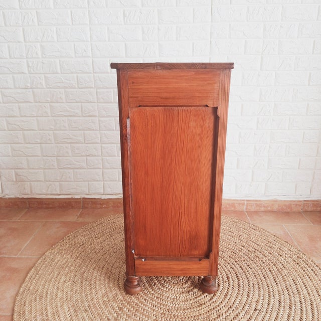 Antique Arts and Crafts Tall Nightstand in Pine, 1890s For Sale - Image 6 of 14