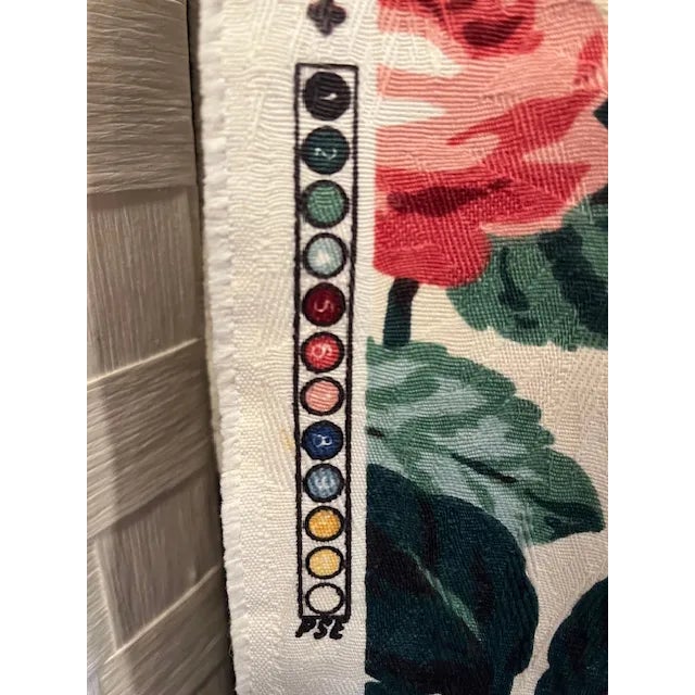 A beautiful floral upholstery fabric - 3.50 yards. Enough yardage for several toss pillows or a small chair or several...