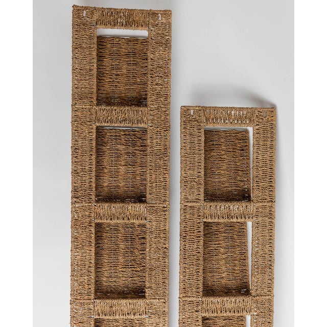 Vintage Rattan Magazine Racks, Italy, 1980s, Set of 2 For Sale - Image 10 of 11