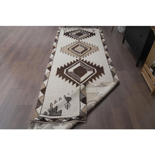 1960s Vintage Handmade Wool Kilim Runner Rug For Sale - Image 11 of 11