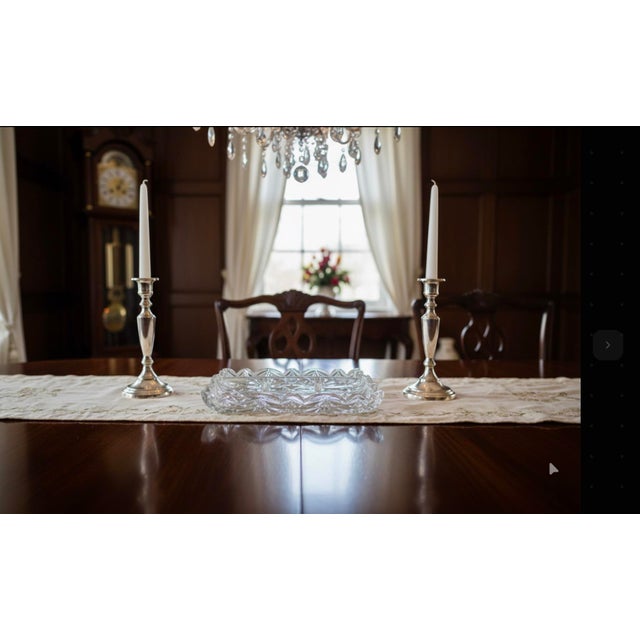 Vintage 1940s Tiffin-Franciscan Williamsburg Pressed Glass 4-Part Relish Tray For Sale - Image 10 of 11