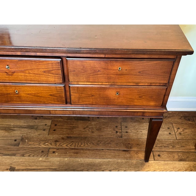 Antique English Mahogany Sideboard / Server, C. 1905 — 6 Drawers, 61″ W For Sale - Image 9 of 12