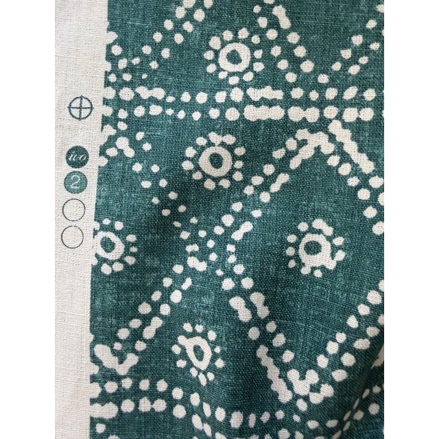 Carolina Irving Zig Zag Fabric Made Of: 100% Linen 1 7/8 Yards For Sale - Image 4 of 5