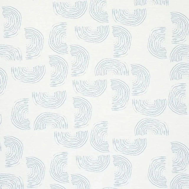 Schumacher Sample - Schumacher X Caroline Z Hurley Quansoo Fabric in Sky For Sale - Image 4 of 4