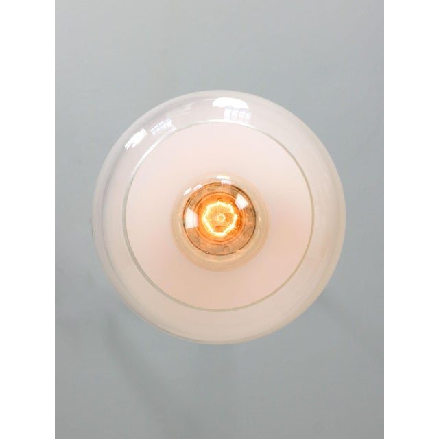Metal Vintage Italian Chrome and Glass Pendant Lamp For Sale - Image 7 of 14