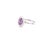 This beautiful ring has a Natural Oval Cut Purplish Pink Sapphire that weights 1.36 Carats. The ring is embellished with...