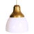 Mid-Century Modern Italian Brass Murano Lattimo Glass Pendant by Luigi Caccia Dominioni for Azucena, 1950s For Sale - Image 3 of 8