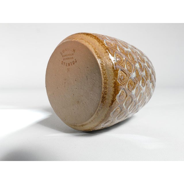 Scandinavian Modern Blue Glazed Stoneware Vase from Søholm, 1960s For Sale - Image 10 of 18