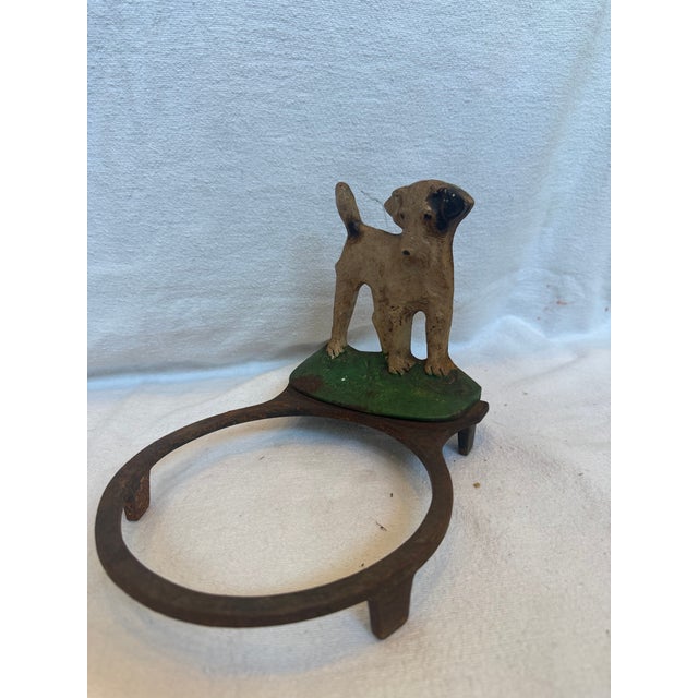 1930s Cast Iron Adorable JRT Small Dog Feeder For Sale In Los Angeles - Image 6 of 9