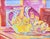 Abstract Impressionist Pitcher Lemonade Painting Including the Anituqed Gold Wood Frame For Sale - Image 3 of 5
