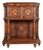 Antique French Renaissance Revival Ornate Carved Walnut Bar Cabinet, Circa 1890s For Sale