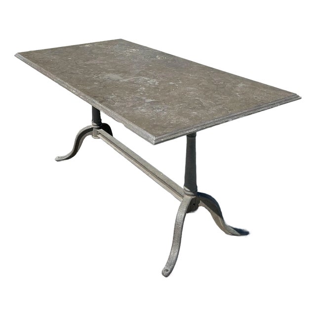Vintage Regency Stone Top Cafe Dining Table For Sale