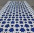 84" Rectangular Blue and White Mosaic Dining Table / Tarsi3 For Sale - Image 4 of 7