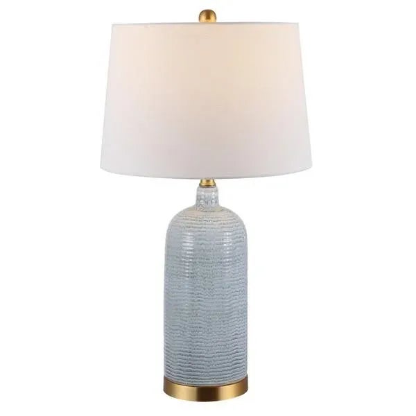 Metal Safavieh Stark Glass Table Lamp - Blue For Sale - Image 7 of 7