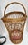 Vintage French Lattice Style Basket With Handle For Sale In Chicago - Image 6 of 11