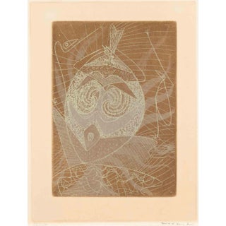 Max Ernst, Masque, Etching, 1950 For Sale
