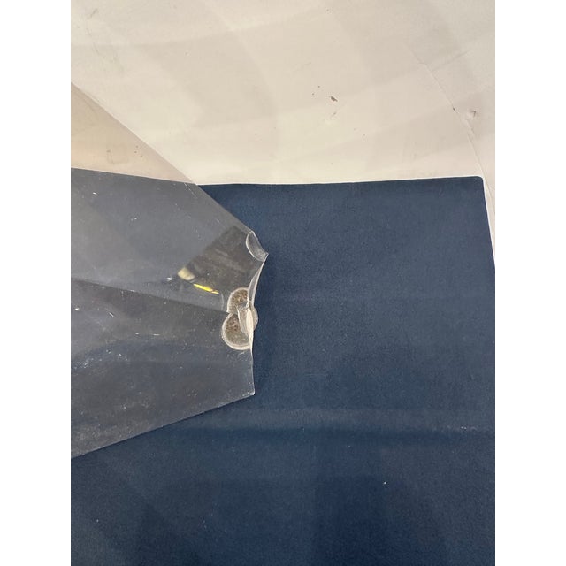 Glass Signed Mikhail Loznikov Lucite & Glass Coffee Table For Sale - Image 7 of 12