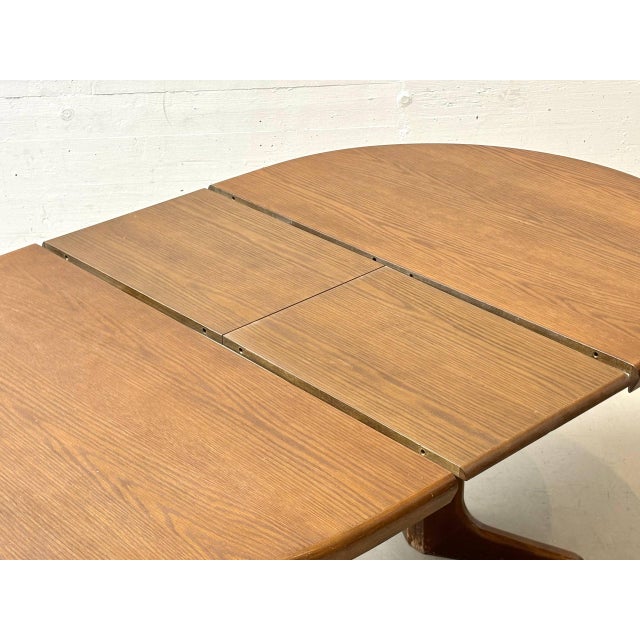Extendable Oval Dining Table in Oak, 1970s For Sale - Image 13 of 17