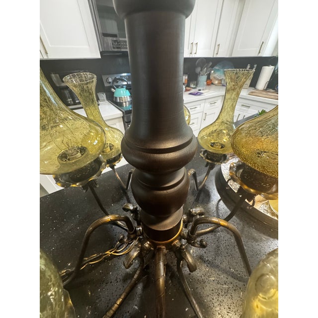 1960s Antique Hurricane Chandelier For Sale - Image 5 of 9