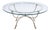 Maison Jansen Mid Century Round Rams Head Glass Top Coffee Table For Sale