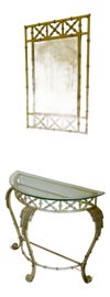 Example of Console Table With Mirror Set