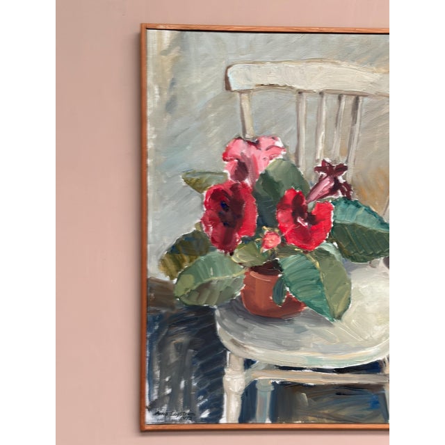 Aina Engström, Gloxinian, 1973, Oil on Canvas, Framed For Sale - Image 6 of 18