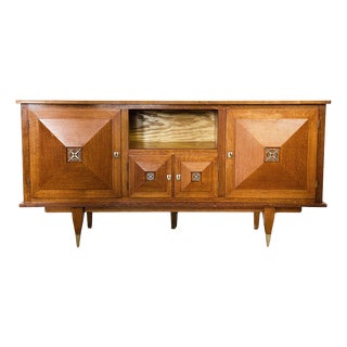 Art Deco French Oak Sideboard by Jacques-Émile Ruhlmann, 1950s For Sale