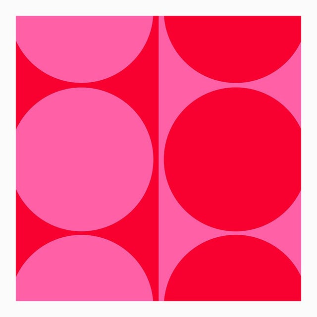 Dynamic Pair Bright Pink and Red Fine Art Print 14" X 20" by Liz Roache For Sale - Image 4 of 6