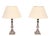 Beautiful set of silver-plated table lamps. Rococo in style. converted church candlesticks into Table lamps. comes with...