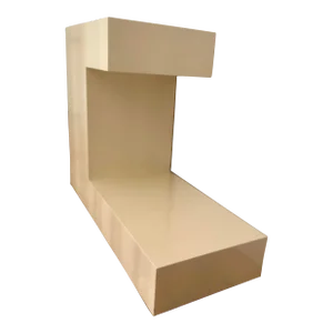 1980s Ivory Lacquered Two-Tiered Display Stand