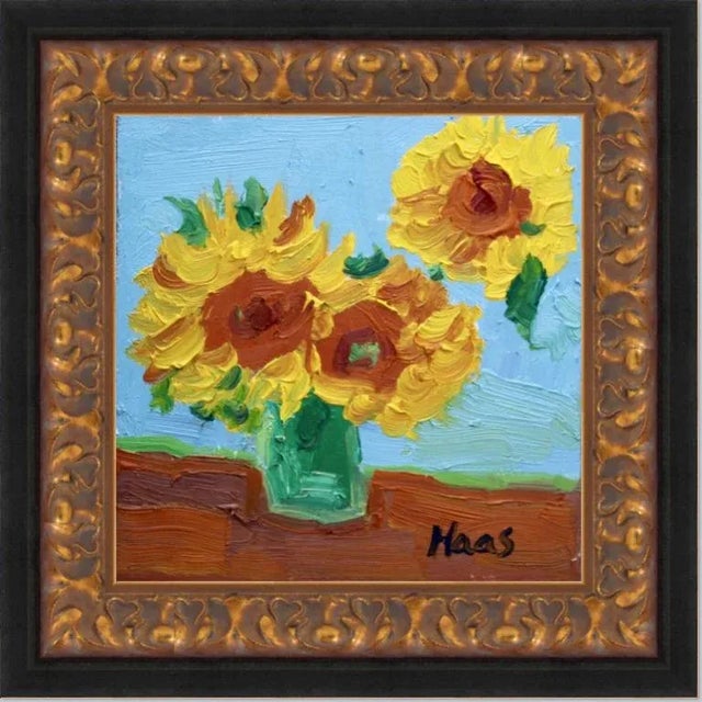 "Sunflowers" Contemporary Still Life Oil Painting For Sale - Image 10 of 12