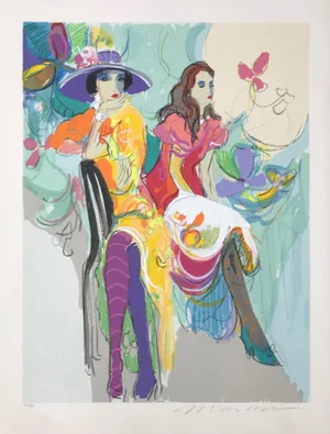 Late 20th Century "Les Coquettes I" Serigraph on Paper