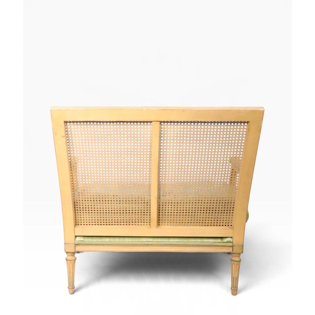 Vintage French Style Caned Back Settee For Sale - Image 11 of 15