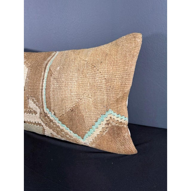 Contemporary Turkish Hemp Pillow Cushion Natural Beige Brown Pillow Cushion Cover 16" x 24" For Sale - Image 3 of 4