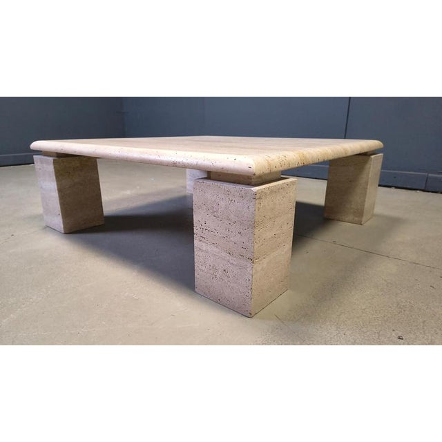 1970s Vintage Italian Travertine Coffee Table, 1970s For Sale - Image 5 of 17