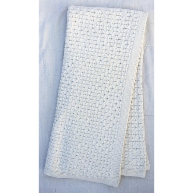 2000 - 2009 Ralph Lauren Cashmere Lattice Knit Throw Blanket - For Sale - Image 5 of 7